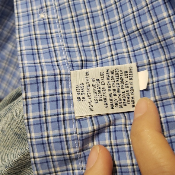 Ralph Lauren men's blue/white button down longsleeve large - Picture 5 of 6